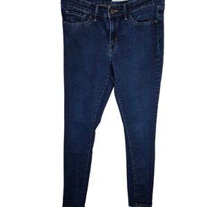 Levis 711 Skinny Jeans Womens 30 Mid Rise Dark Wash Stretch Denim